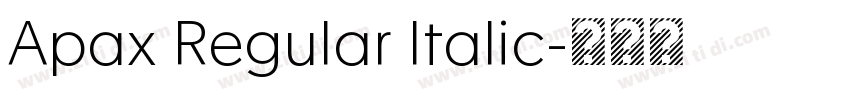 Apax Regular Italic字体转换